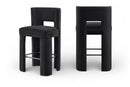 Zuno - Velvet Performance Fabric Upholstered Bar Stool (Set of 2)