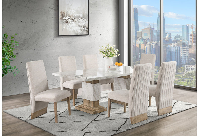 5 Piece Dining Room Set (Dining Table And 4 Dining Chairs) - Natural
