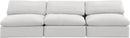 Comfy - Velvet Modular Armless Sofa 3 Seats