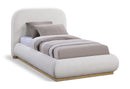 Vaughn - Chenille Bed With Natural Base