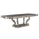Ariadne - Dining Table With Pedestal - Antique Platinum