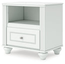 Kozlani - One Drawer Night Stand - White