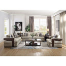 Niamey - Sofa With 4 Pillows - Fabric & Walnut