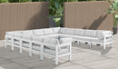 Nizuc - Outdoor Patio 13 Piece Modular Sectional With White Frame