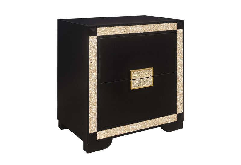 Blake - Nightstand - Black / Gold