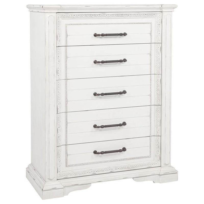 Mckinney - 5-Drawer Bedroom Chest Of Drawers - Vintage White