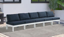 Nizuc - Outdoor Patio 5 Seat Modular Armless Sofa With White Frame