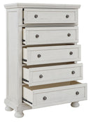 Robbinsdale - Five Drawer Chest - Antique White