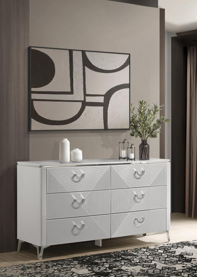 Cassia - 6-Drawer Bedroom Dresser Cabinet