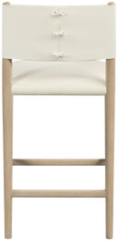 Andie - Vegan Leather Upholstered Counter Stool - Natural Base