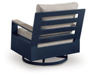East Beach - Swivel Glider Chair With Cushion - Blue