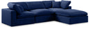 Comfy - 4 Piece Velvet Modular Sectional With Chaise
