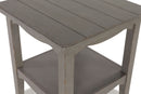 Charina - Square End Table - Antique Gray