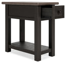 Tyler Creek - Chair Side End Table - Black / Gray