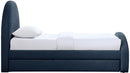 Andaz - Chenille Fabric Upholstered Trundle Bed