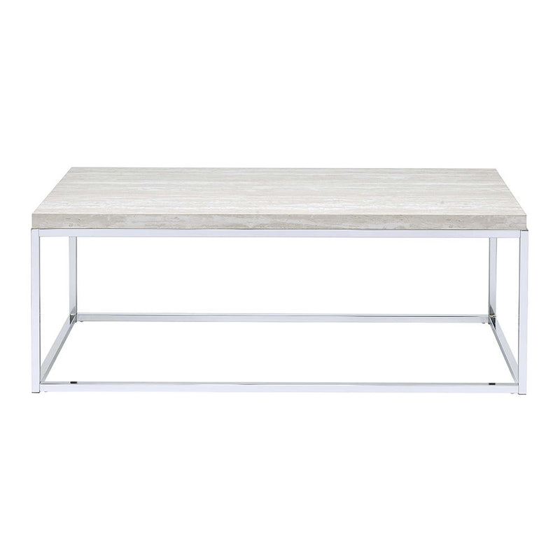Snyder - Coffee Table - Engineered Stone Top & Chrome
