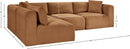 Shaggy - Fabric 4 Piece Modular Sectional