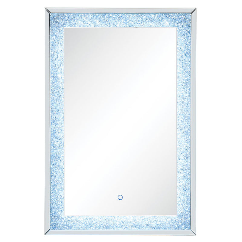 Noralie - 47" Accent Mirror With LED - Mirrored & Faux Diamonds