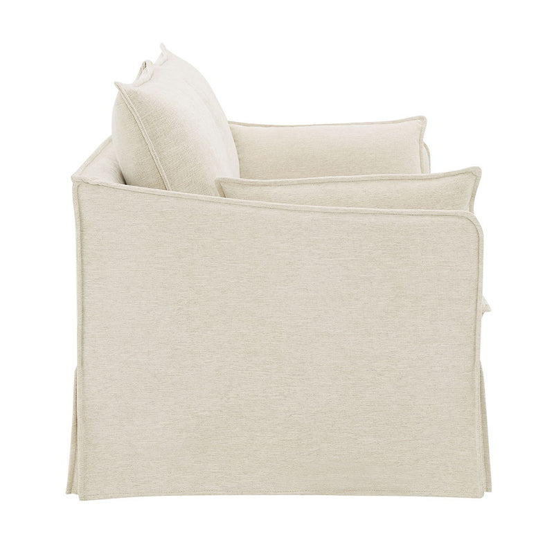 Shane - Loveseat With 2 Pillows - Beige Linen