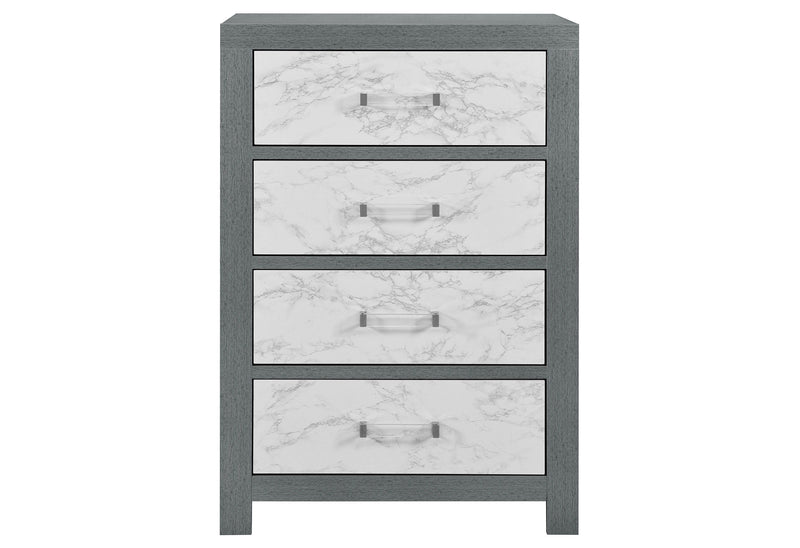 Micah - 5 Piece King Bedroom Set - Gray