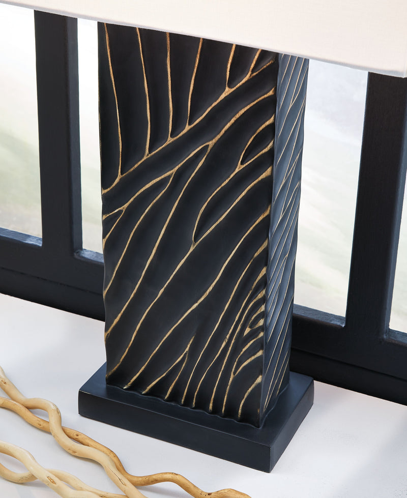 Bartlen - Black / Gold Finish - Poly Table Lamp