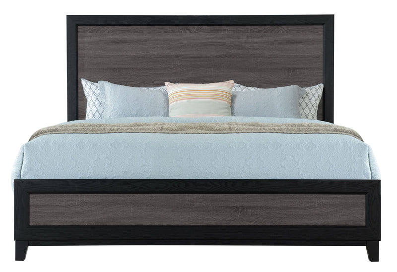 Lisbon - 5 Piece King Bedroom Set - Gray / Black