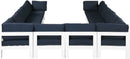Nizuc - Outdoor Patio 12 Piece Modular Sectional With White Frame