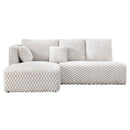 Manya - Sectional Sofa - Ivory Corduroy