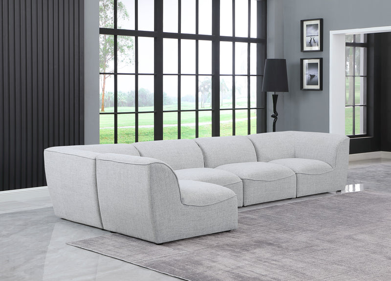 Miramar - Modular Sectional 5 Piece - Gray - Modern & Contemporary