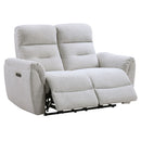 Eastre - Power Motion Loveseat With USB Port - Beige Chenille