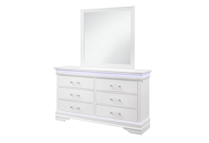 Charlie - Dresser With LED - White