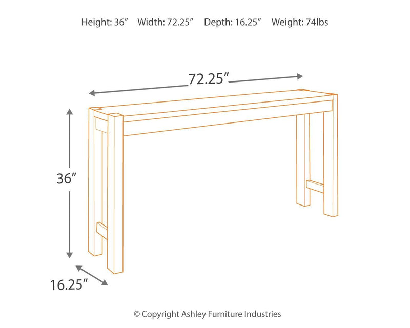 Torjin - Dark Brown - Long Counter Table