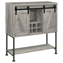 Claremont - Sliding Door Home Bar Wine Cabinet - Gray Driftwood