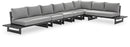 Maldives - 6 Piece Water Resistant Outdoor Patio Modular Sectional With Gray Base
