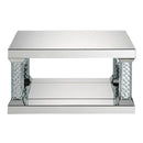 Nysa - 36" Coffee Table - Mirrored & Faux Crystals