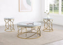 Elise - Round Mirror Top Coffee Table Set