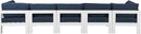 Nizuc - Outdoor Patio 5 Seat Modular Sofa With White Frame