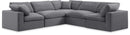 Comfy - 5 Piece Velvet Modular Corner Sectional
