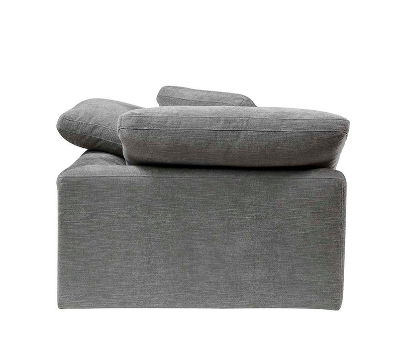 Naveen - Linen Modular Wedge With Pillow - Gray