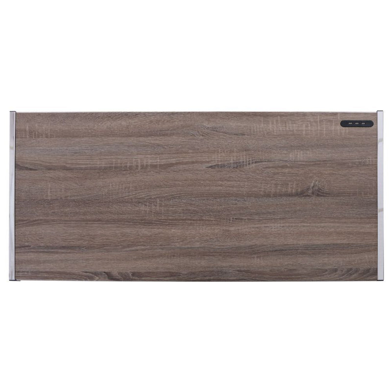 Finis - Writing Desk With USB - Weathered Oak & Chrome