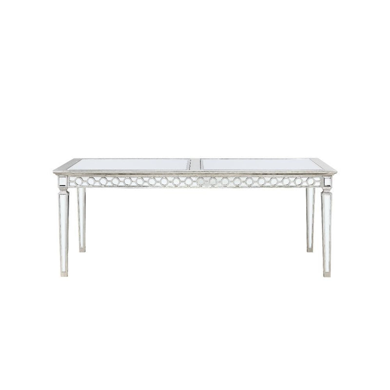 Varian - Dining Table (78"L) - Mirrored & Antique Platinum