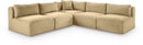 Shaggy - 5 Piece Modular Corner Armless Sectional