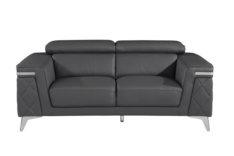 1140 - Top Grain Italian Leather Loveseat