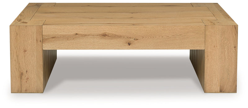 Bracken - Rectangular Cocktail Table - Light Brown