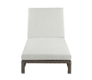 Salena - 8" Patio Sun Lounge - Beige Fabric & Gray