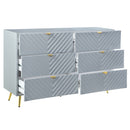 Gaines - Dresser - Gray High Gloss