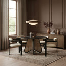 Aurum - Vegan Leather Upholstered Dining Chair With Graphite Black Base (Set of 2)