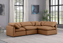 Indulge - Faux Leather 4 Piece Modular Sectional