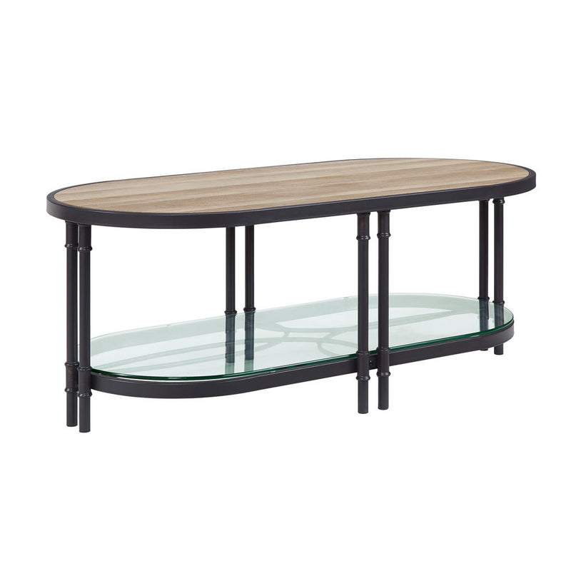 Brantley - Coffee Table - Oak & Sandy Black