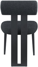 Dario - Boucle Dining Chair With Black Frame (Set of 2)